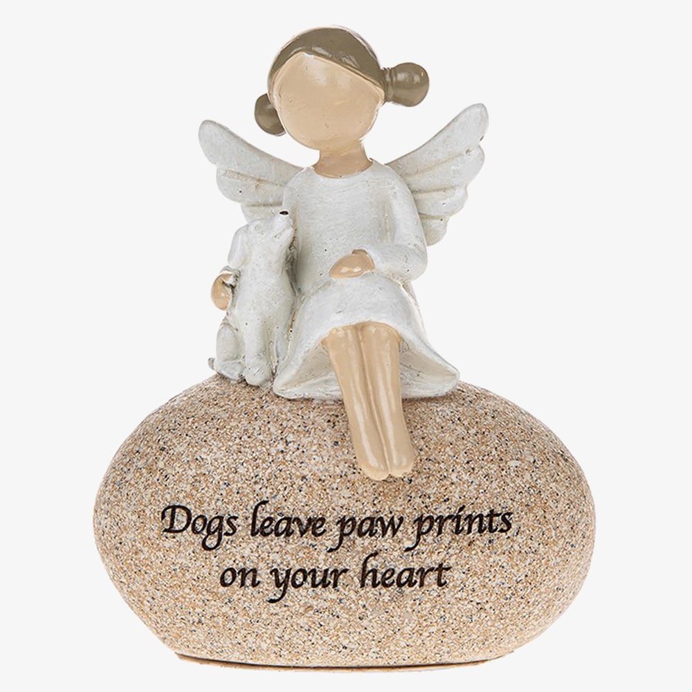 Dog Angel Stone Ornament 293402