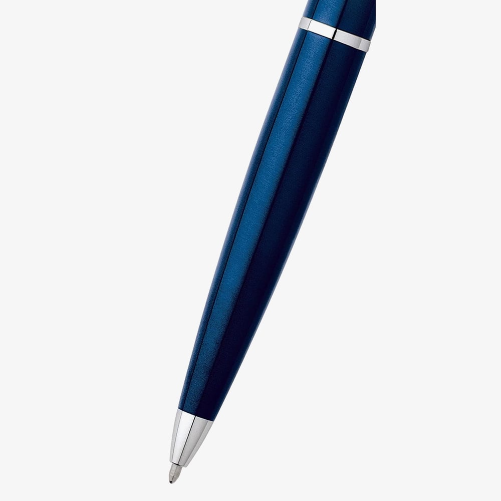 Cross ATX Translucent Blue Lacquer Ballpoint Pen AT882-37