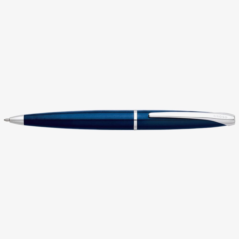 Cross ATX Translucent Blue Lacquer Ballpoint Pen AT882-37