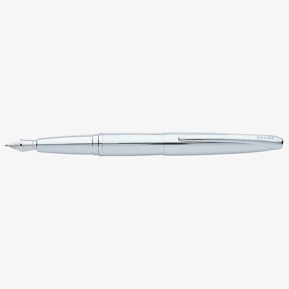 Cross ATX Pure Chrome Stainless Steel Medium Nib Fountain Pen AT886-2MS