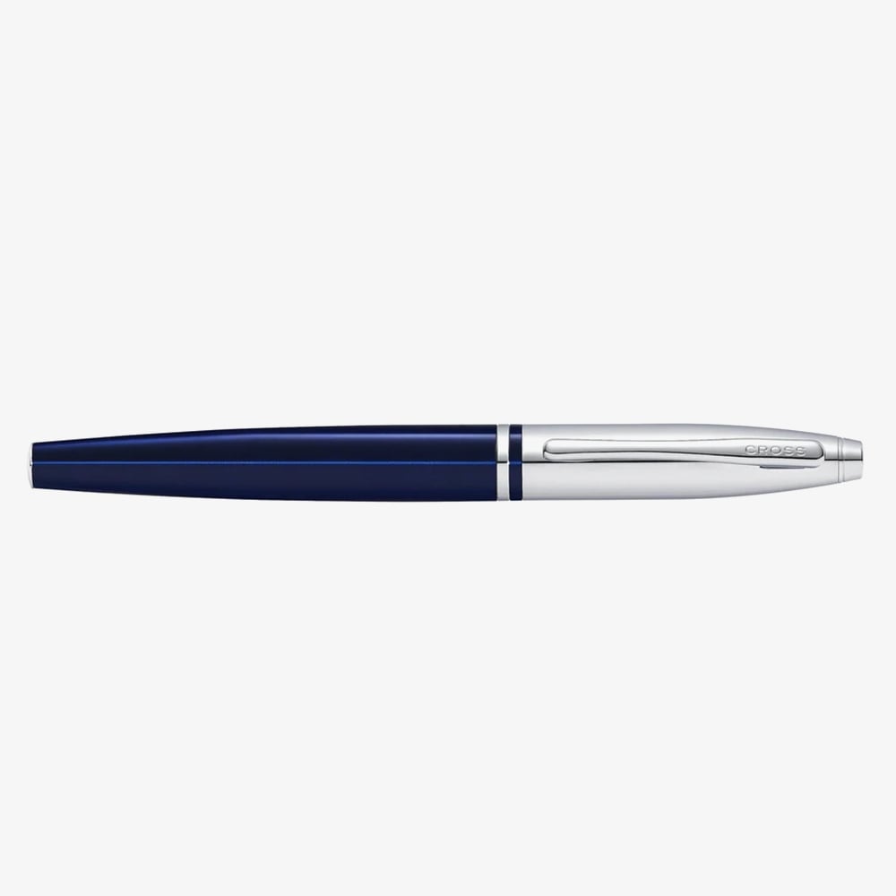 Cross Calais Chrome & Blue Lacquer Rollerball Pen AT0115-3