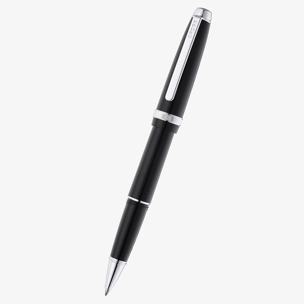 Cross Lume Obsidian Black &amp; Chrome Ballpoint Pen AT0802-1