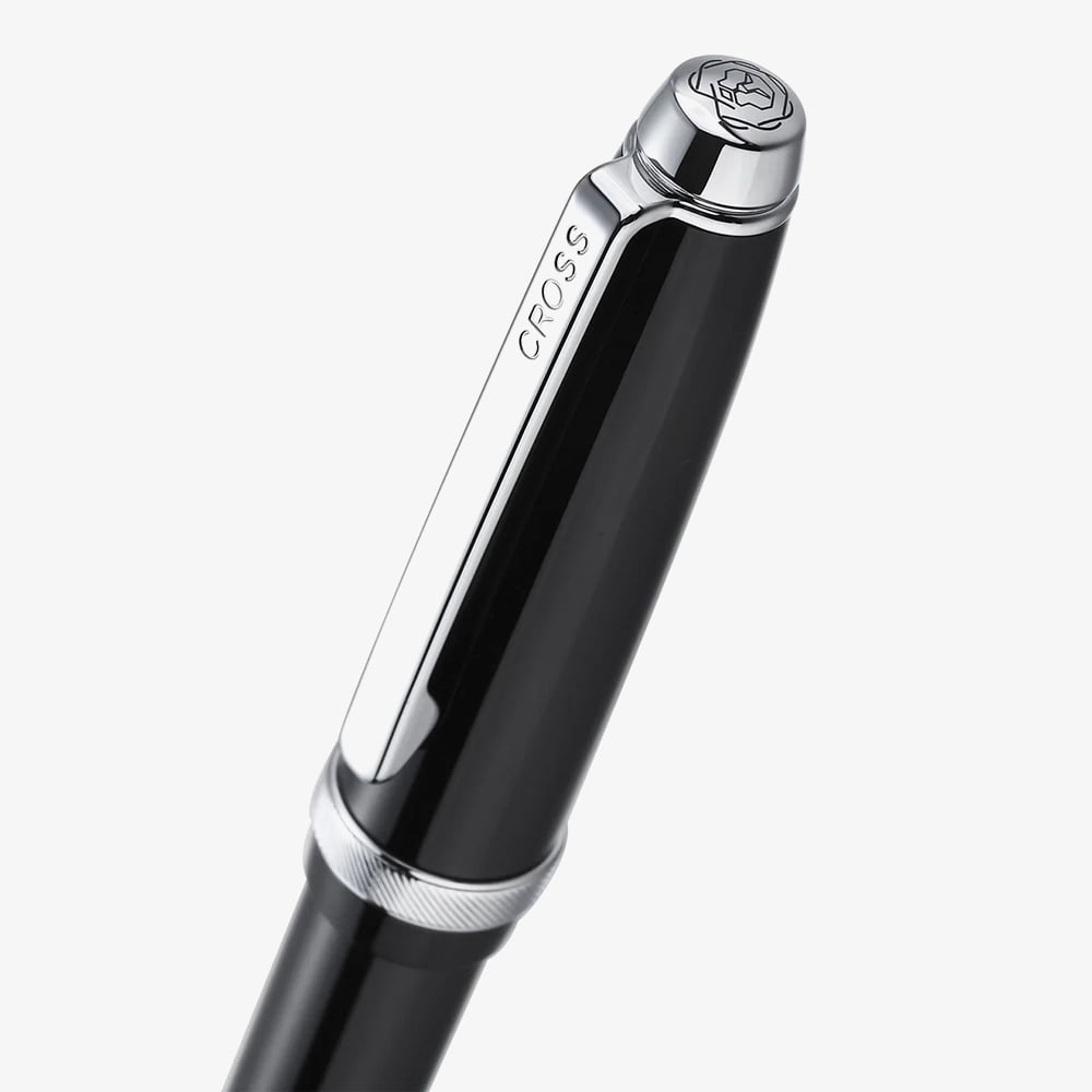 Cross Lume Obsidian Black & Chrome Ballpoint Pen AT0802-1