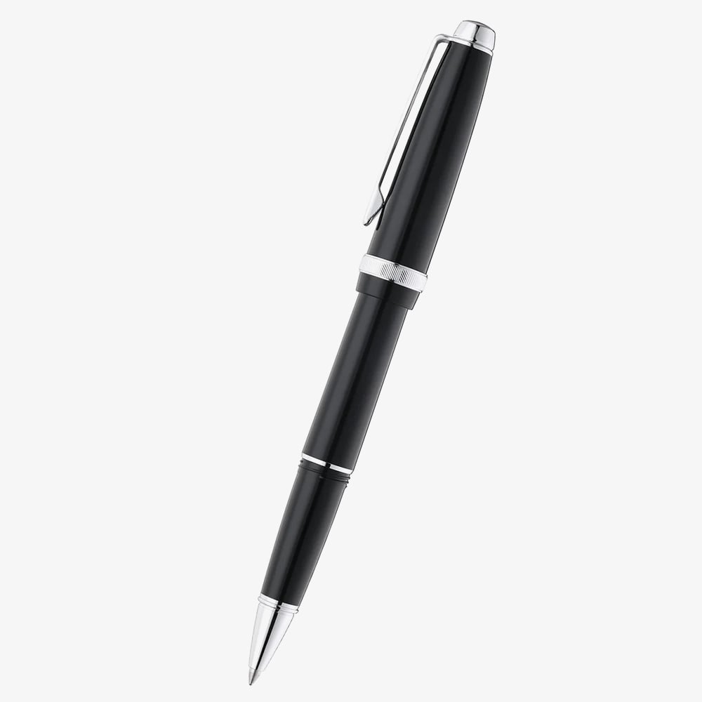 Cross Lume Obsidian Black & Chrome Ballpoint Pen AT0802-1