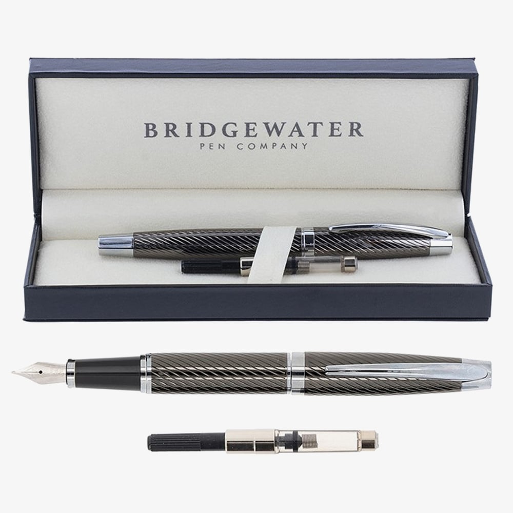 Bridgewater Lancaster Gunmetal and Chrome Fountain Pen 341521