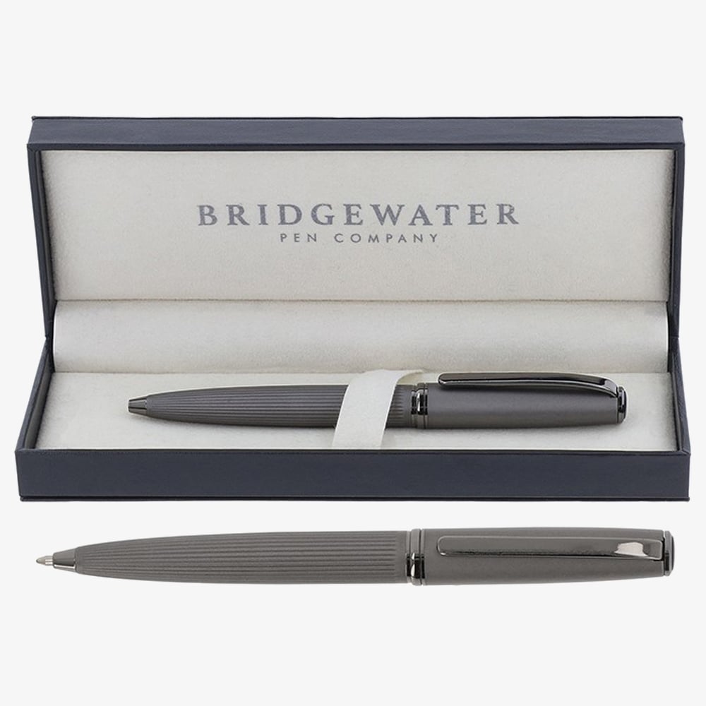 Bridgewater Stirling Matte Grey &amp; Gunmetal Ballpoint Pen 337453