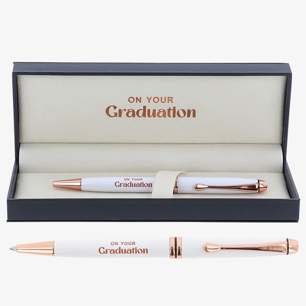 Bridgewater White &amp; Rose Gold Graduation Occasion Pen 346606