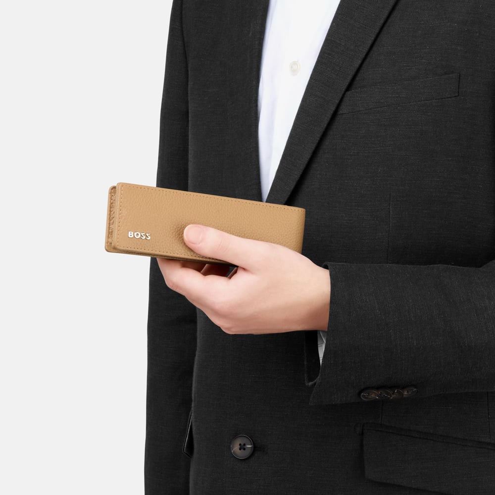BOSS Classic Camel Double Pen Case HLD417X