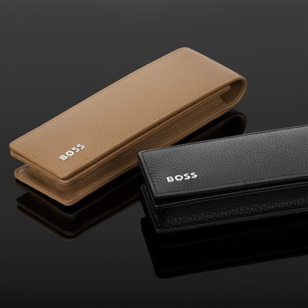 BOSS Classic Black Double Pen Case HLD417A