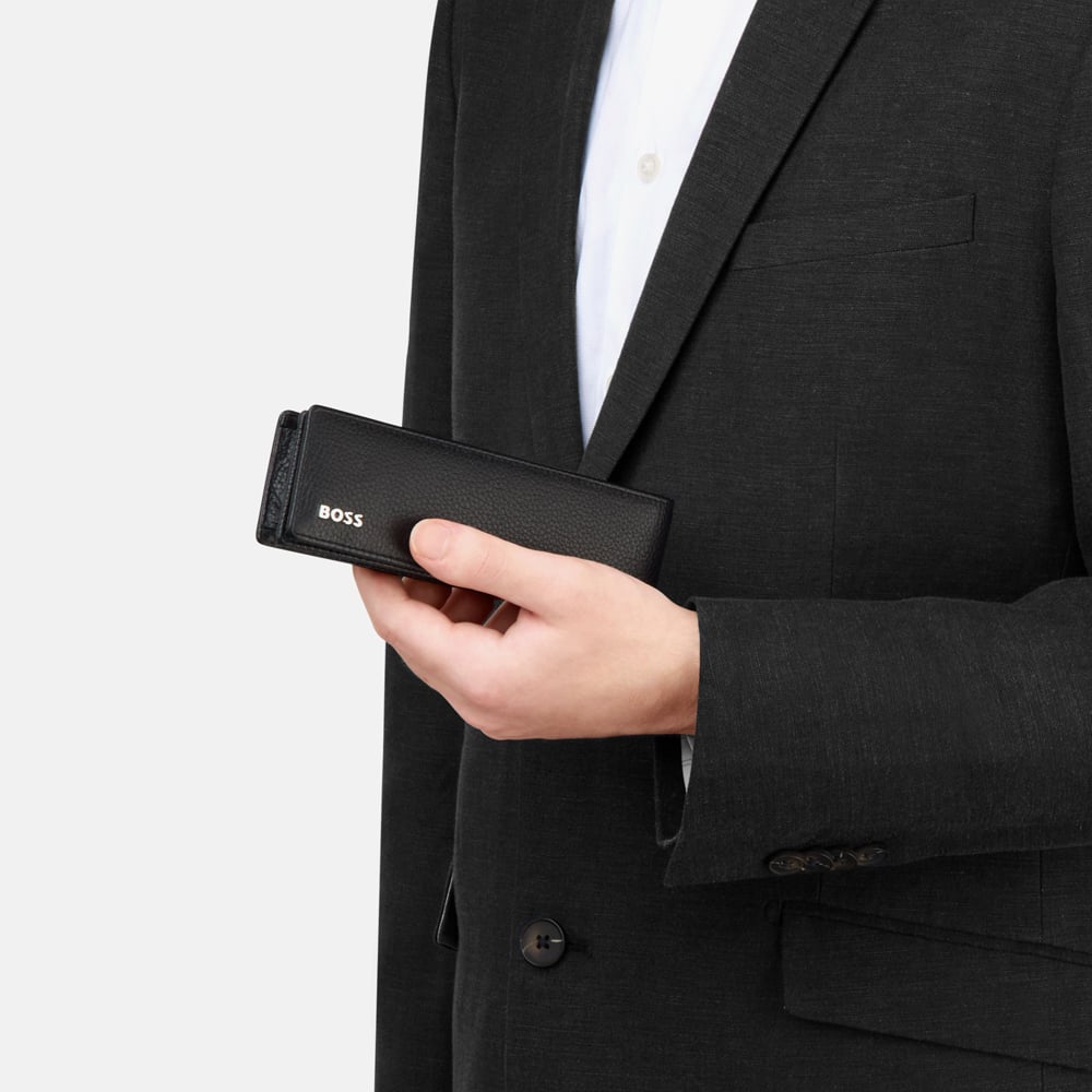 BOSS Classic Black Double Pen Case HLD417A
