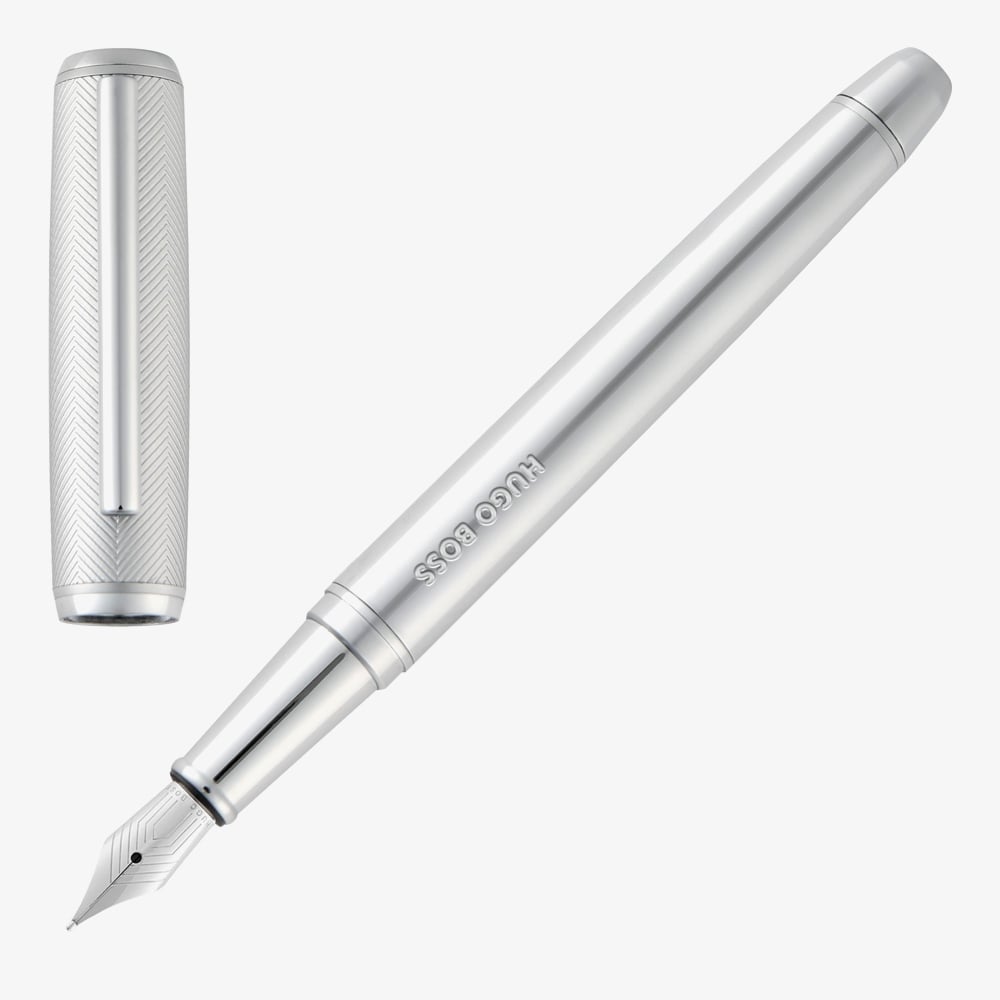 BOSS Pace Chrome Fountain Pen HSL5652B