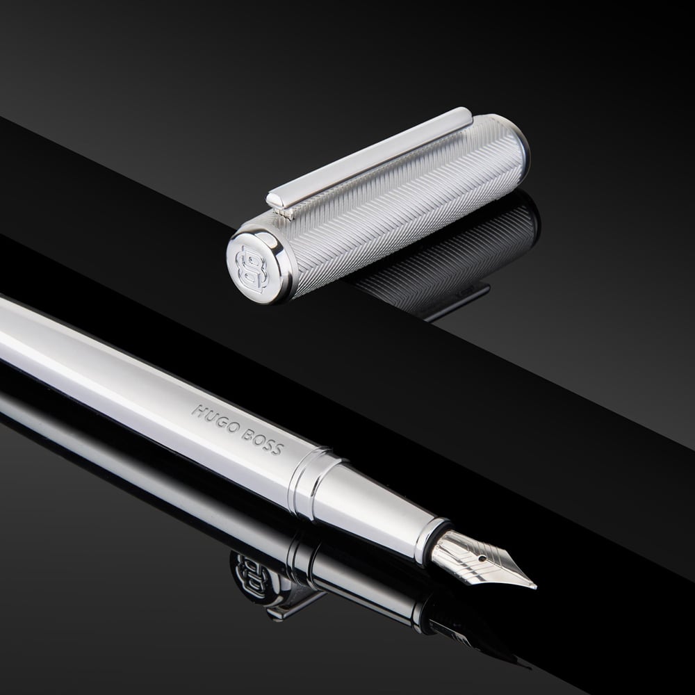 BOSS Pace Chrome Fountain Pen HSL5652B