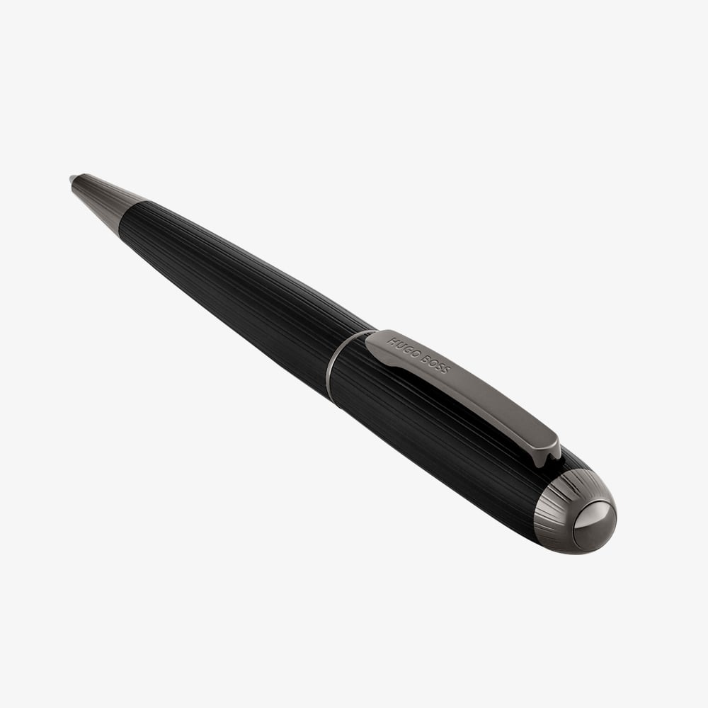 BOSS Contour Pinstripe Black Ballpoint Pen HSV6764A