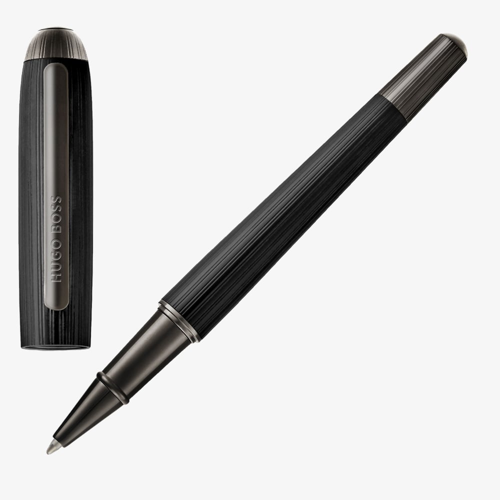 BOSS Contour Pinstripe Black Rollerball Pen HSV6765A