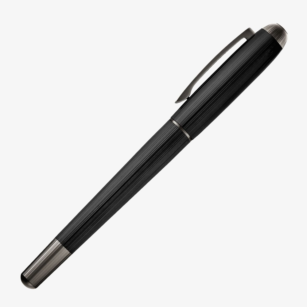 BOSS Contour Pinstripe Black Rollerball Pen HSV6765A
