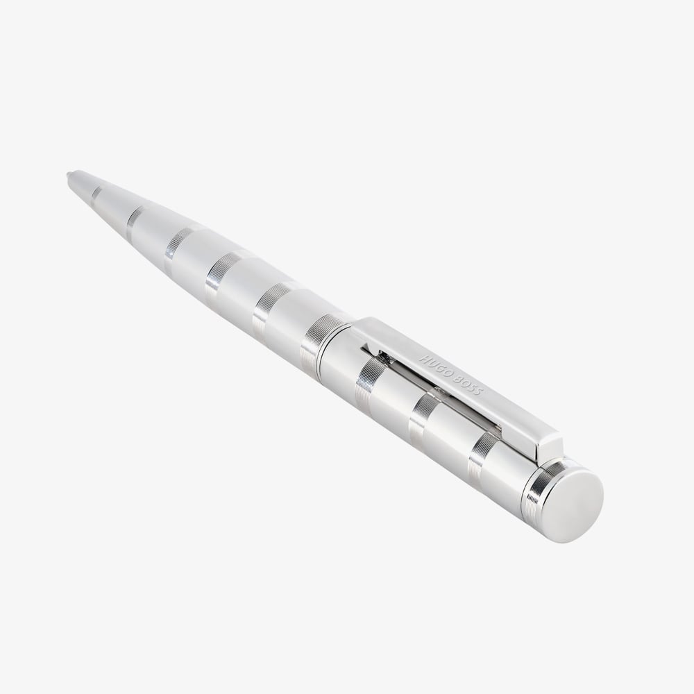 BOSS Loop Stripes Chrome Ballpoint Pen HSH6854B