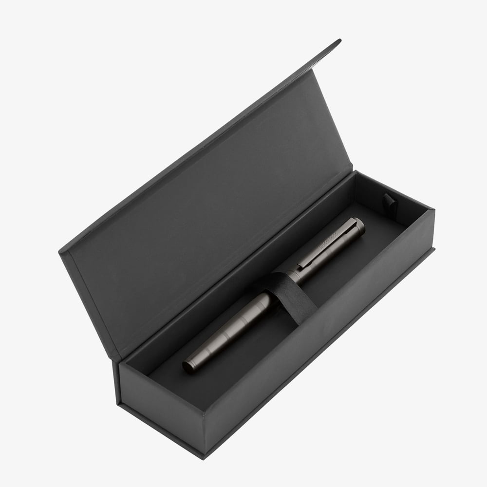 BOSS Loop Stripes Gunmetal Fountain Pen HSH6852D