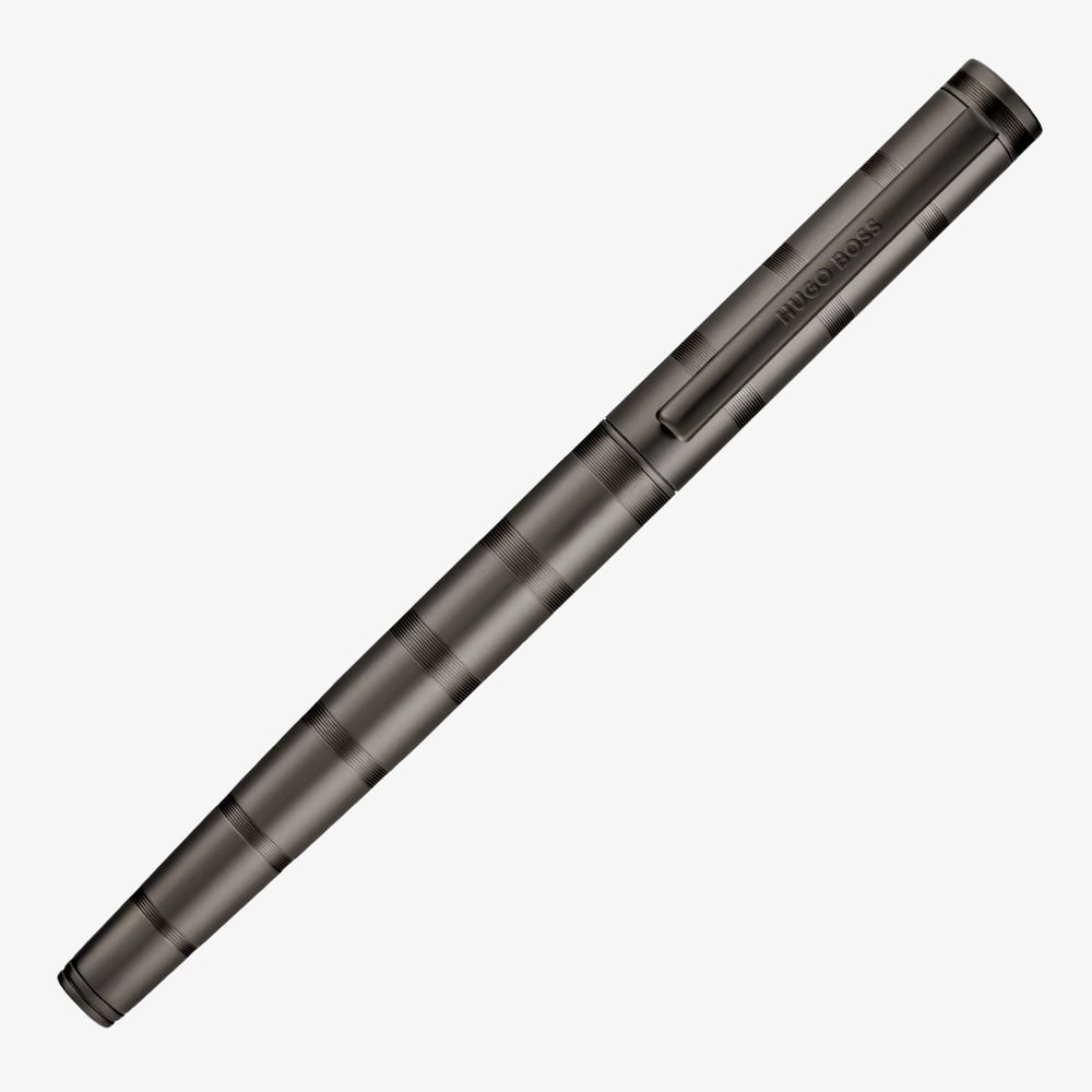 BOSS Loop Stripes Gunmetal Fountain Pen HSH6852D