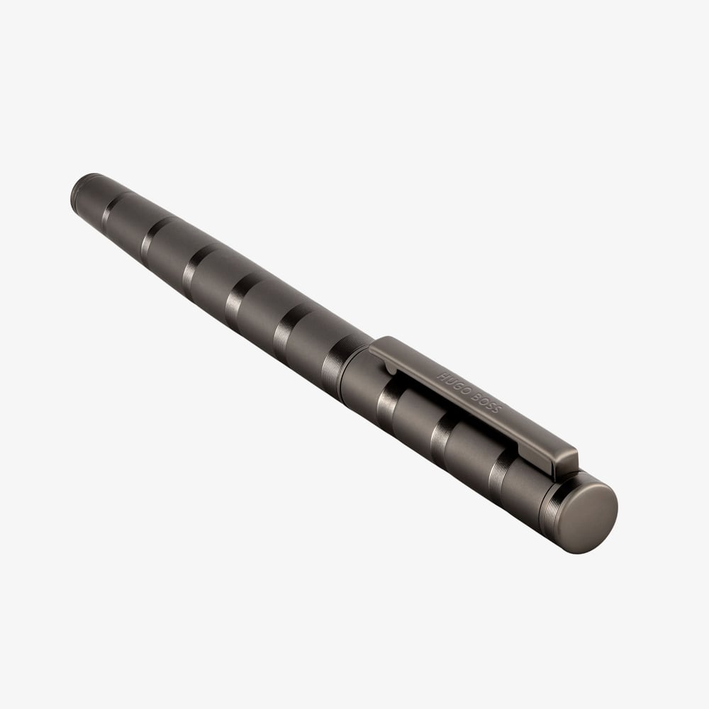 BOSS Loop Stripes Gunmetal Fountain Pen HSH6852D