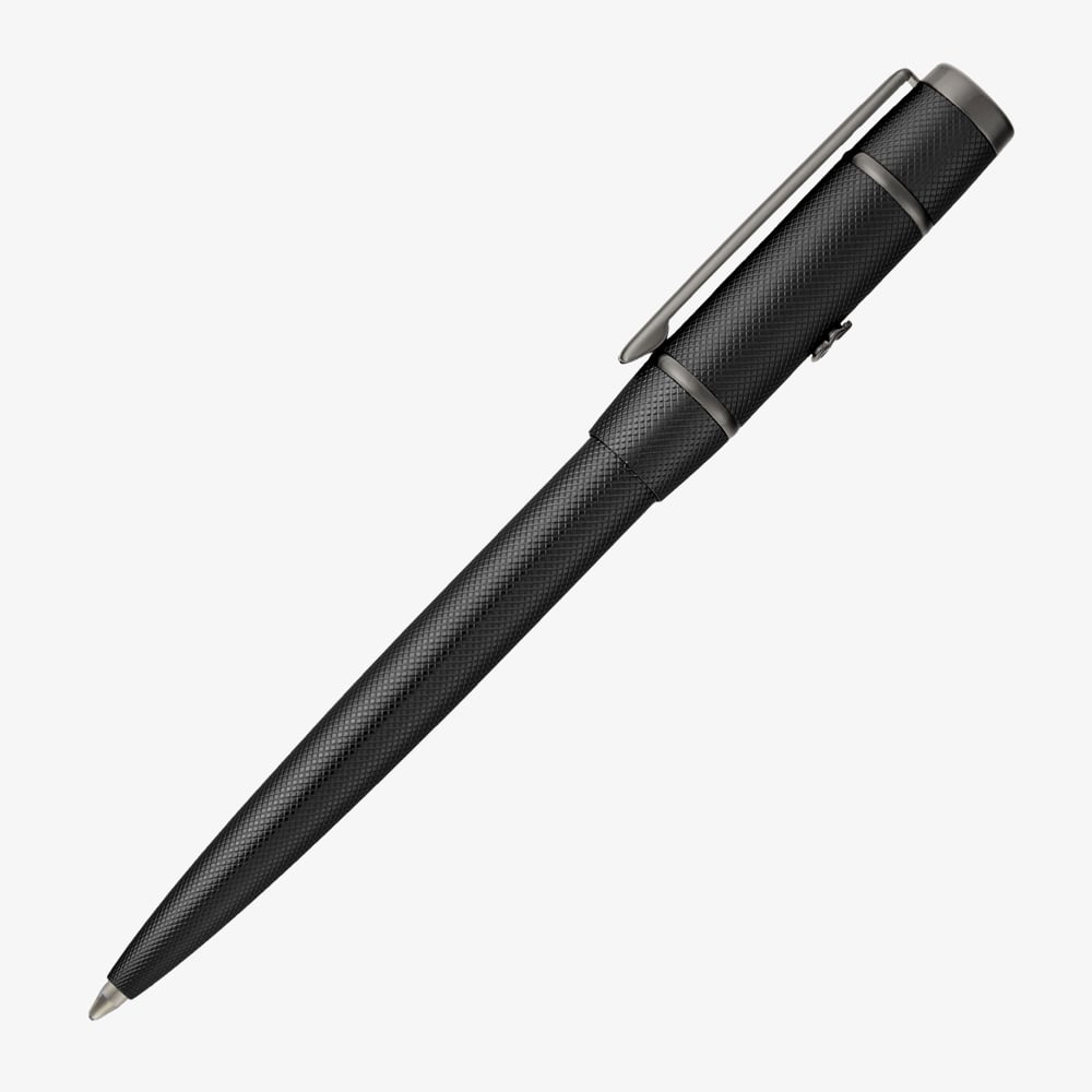 BOSS Rive Varsity Diamond Black Ballpoint Pen HSY6204A