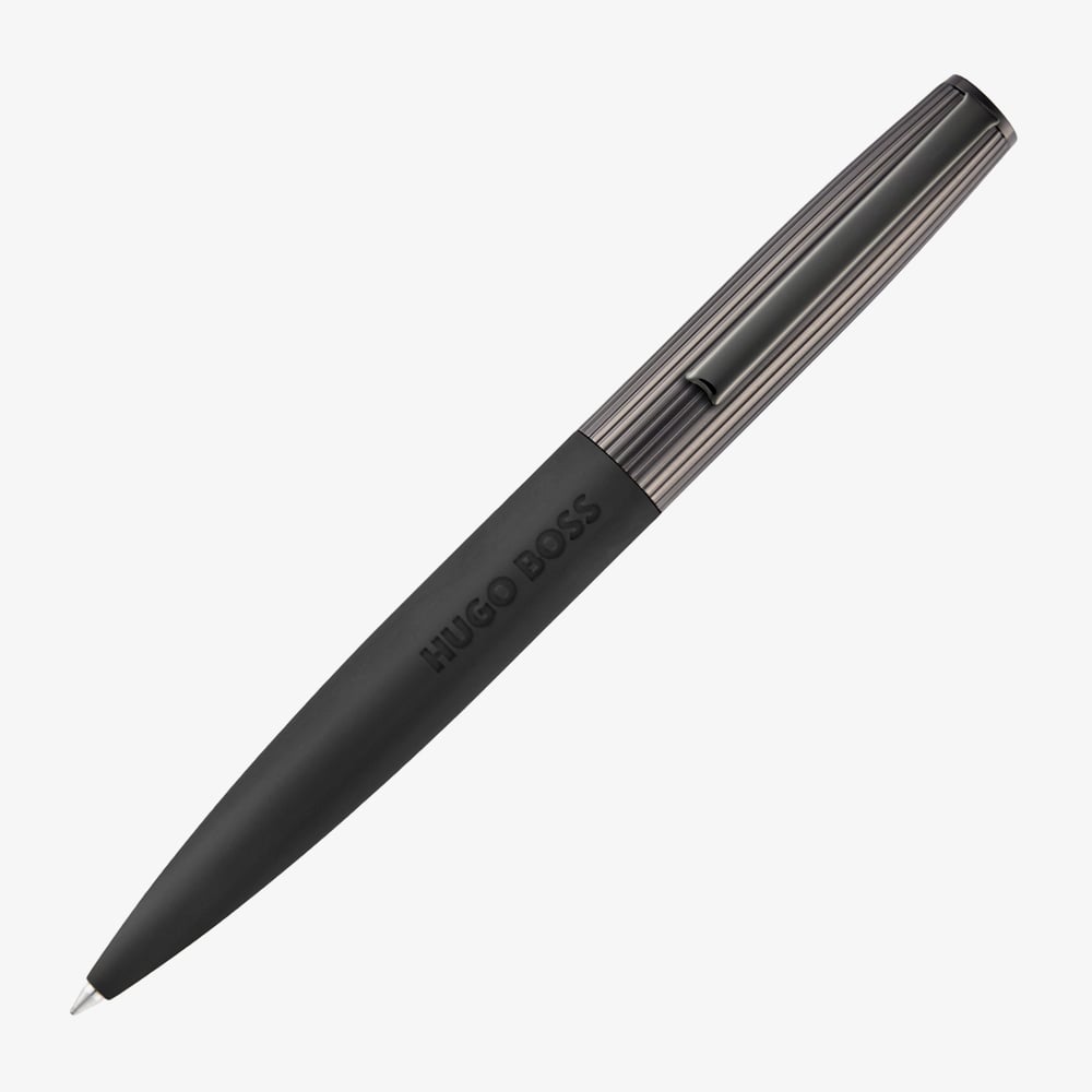 BOSS Illusion Arcade Black &amp; Gunmetal Ballpoint Pen HSV5694D