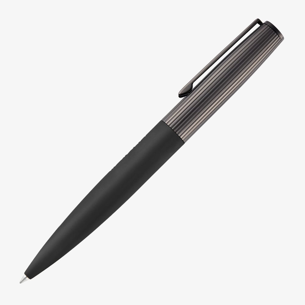 BOSS Illusion Arcade Black & Gunmetal Ballpoint Pen HSV5694D