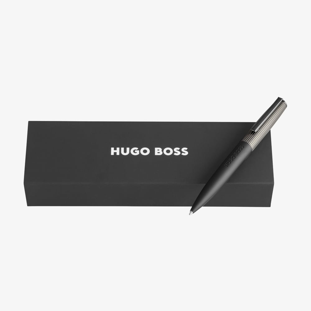 BOSS Illusion Arcade Black & Gunmetal Ballpoint Pen HSV5694D