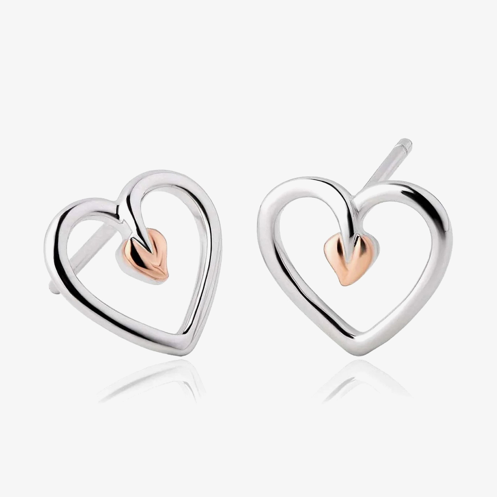 Click to view product details and reviews for Clogau Sterling Silver Tree Of Life Heart Stud Earrings 3stol0704.