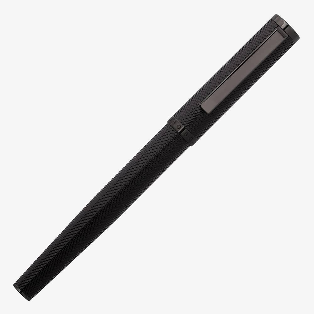 BOSS Formation Herringbone Gunmetal Rollerball Pen HSI1065D