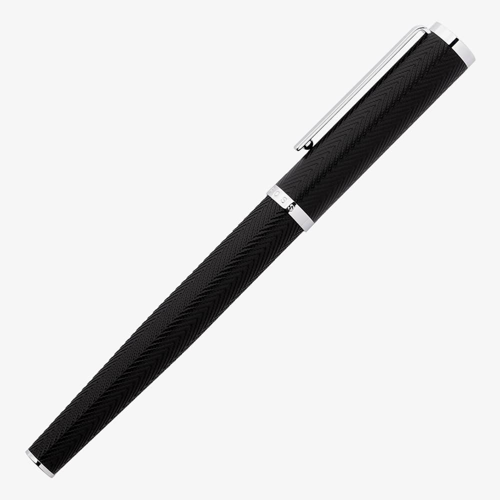 BOSS Formation Herringbone Chrome Rollerball Pen HSI1065B