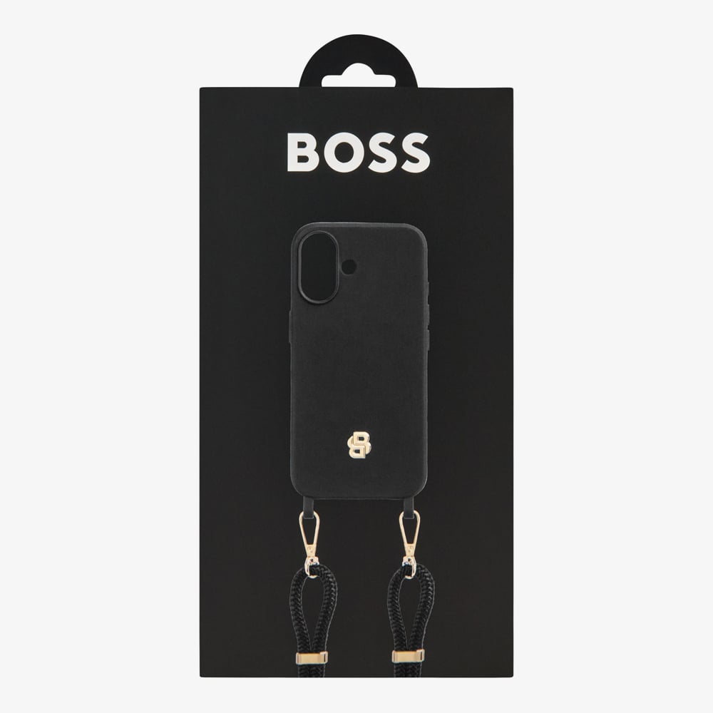 BOSS Double B Black & Gold iPhone Case With Strap HEH520A16N