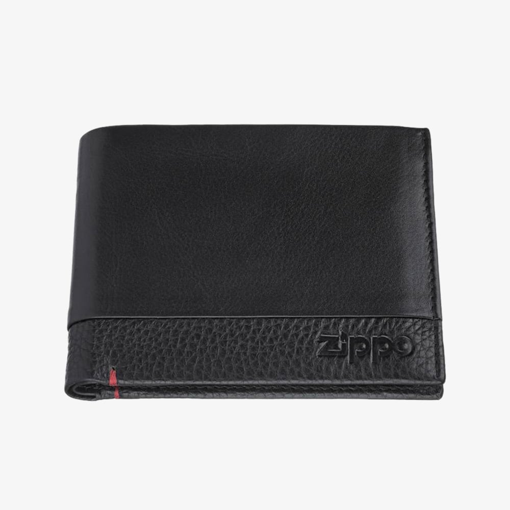 Zippo Black Nappa Leather Tri-Fold Wallet 2006023
