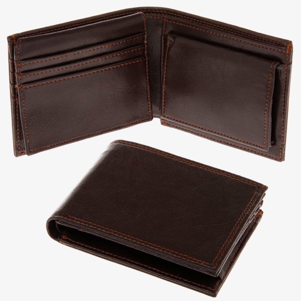 Equilibrium Mens Brown Leather Wallet 6041