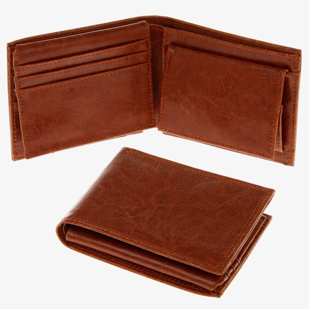 Equilibrium Mens Tan Leather Wallet 6042