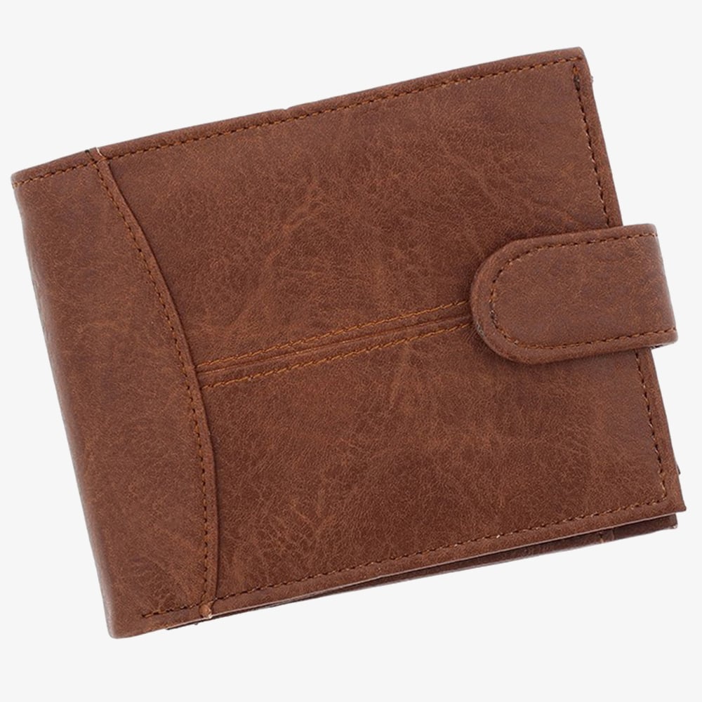 Equilibrium Mens Tan Stylish Modern Leather Wallet 349847