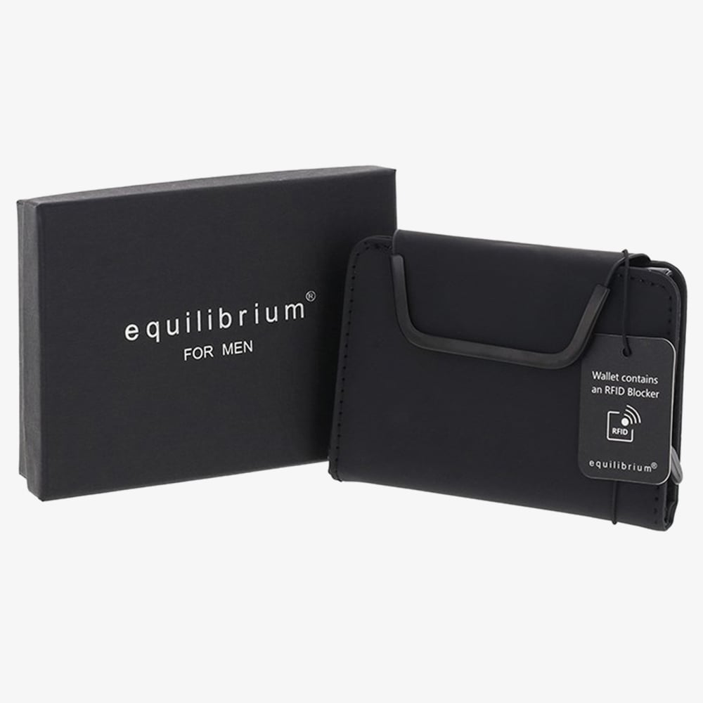 Equilibrium Mens Black Magnetic Pop Up Credit Card Holder 359845