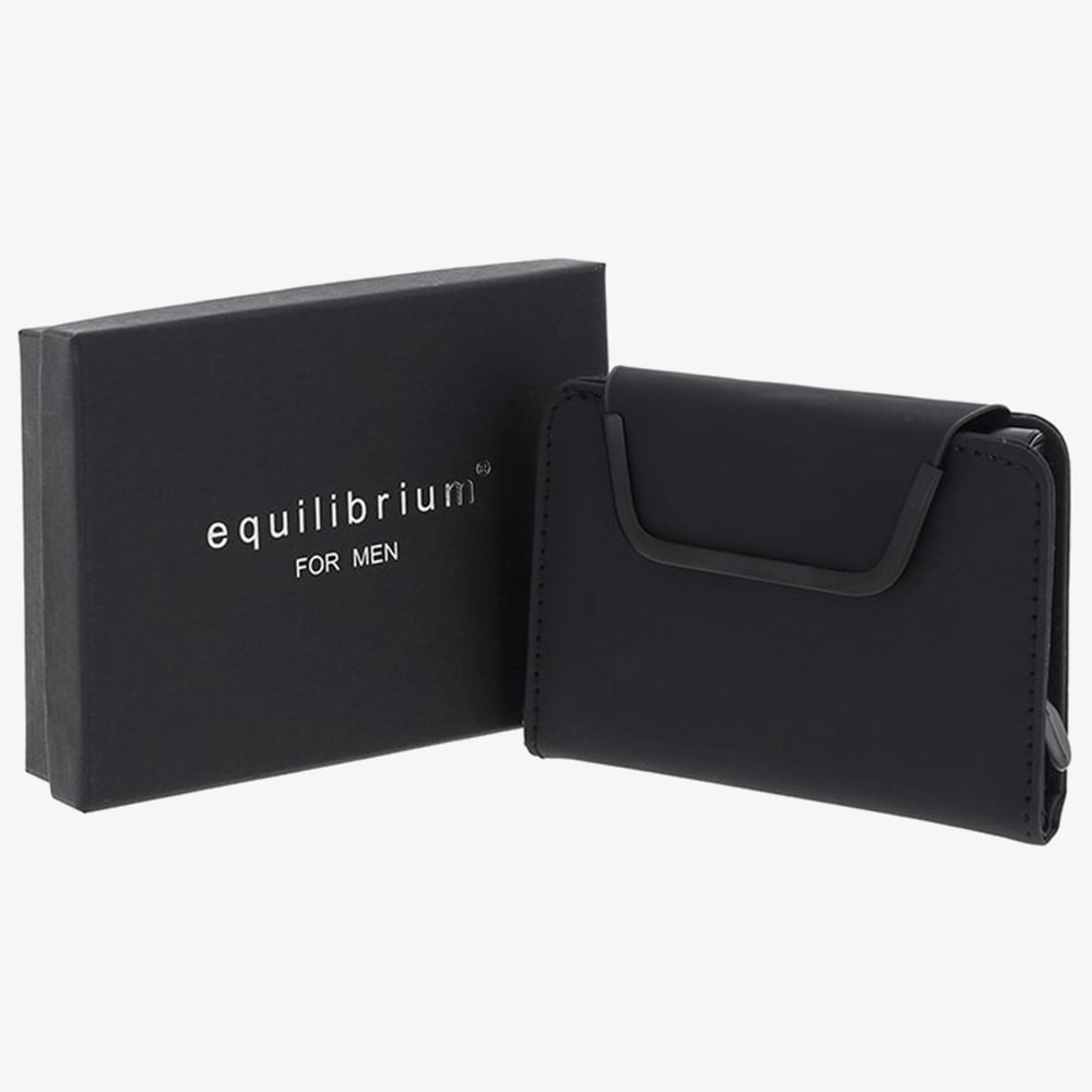 Equilibrium Mens Black Magnetic Pop Up Credit Card Holder 359845