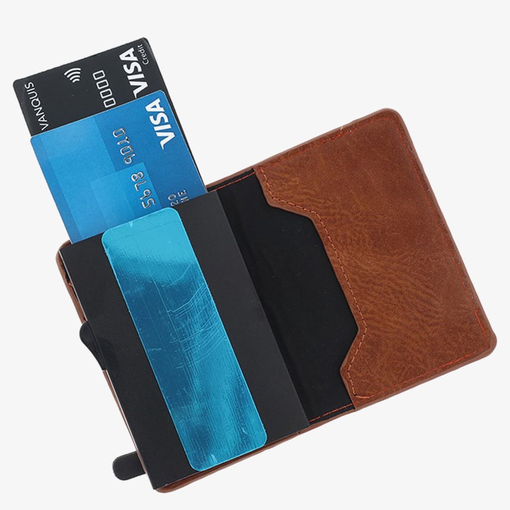 Equilibrium Mens Tan Credit Card Holder & Coin Wallet 339150