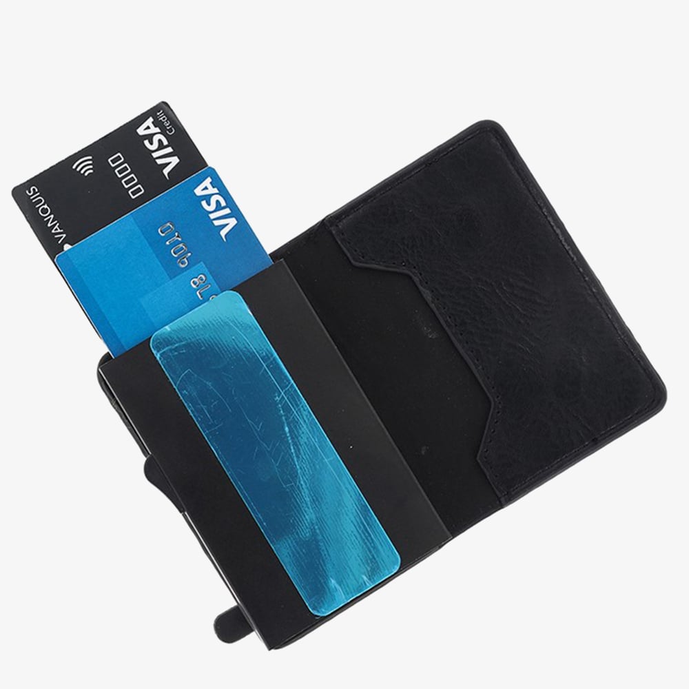 Equilibrium Mens Black Credit Card Holder & Coin Wallet 339151