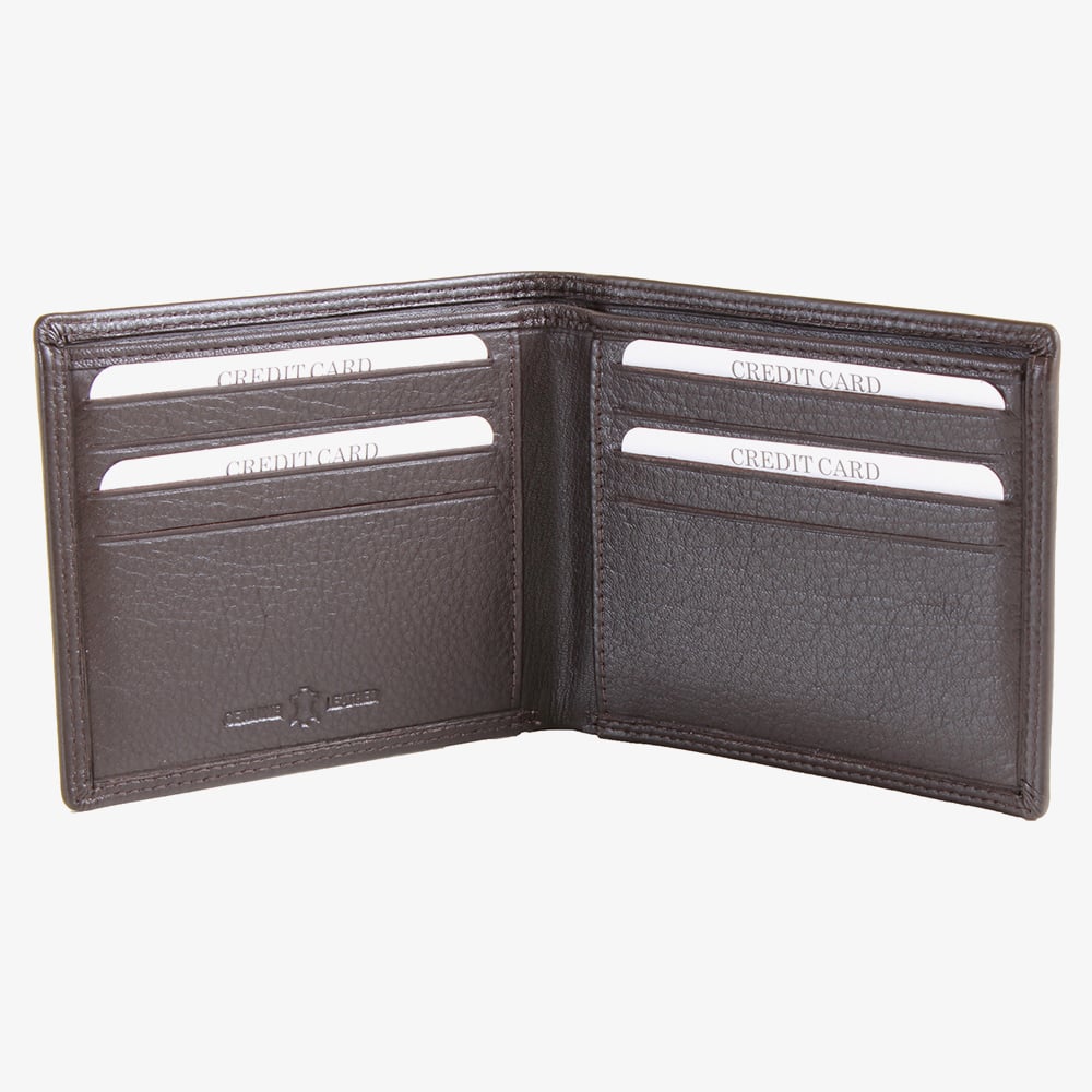Brown Leather RFID Wallet LW-14