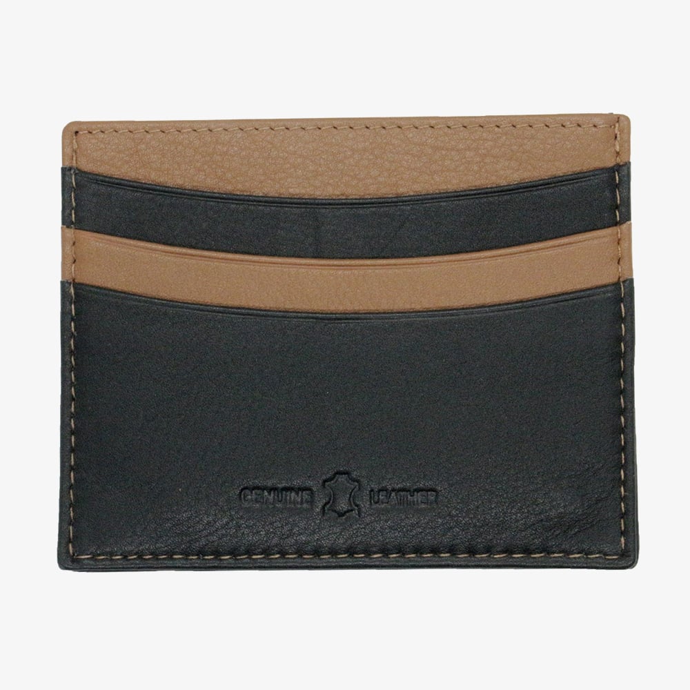 Black & Brown Leather Credit Card RFID Wallet LX-02