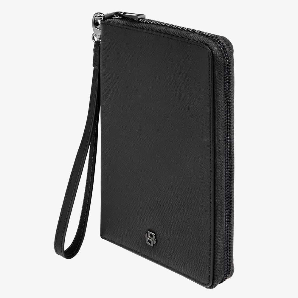 BOSS Double B Saffiano Black Wallet HLL526A