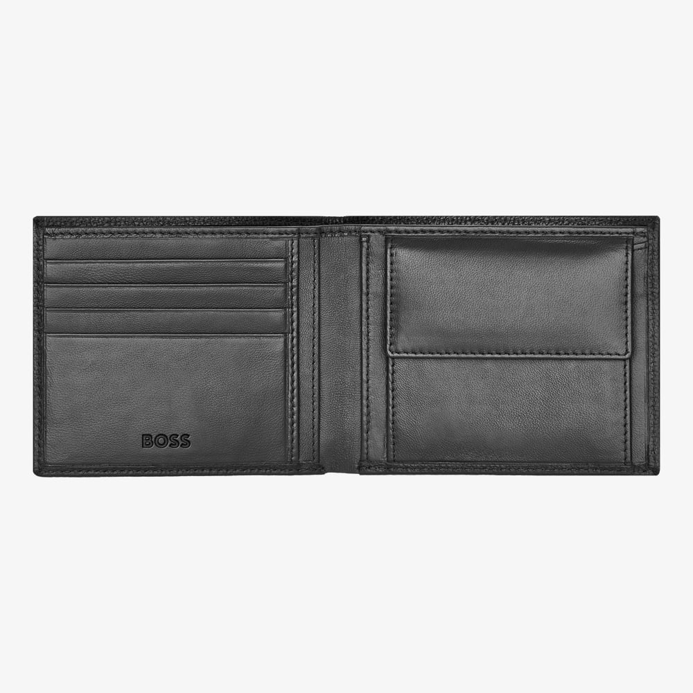 BOSS Classic Grained Black Money Wallet HLM416A