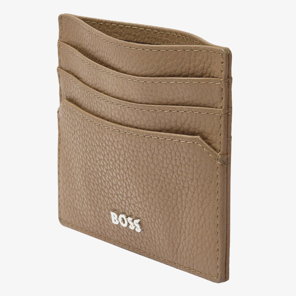 BOSS Classic Grained Camel Card Holder Wallet HLC416X
