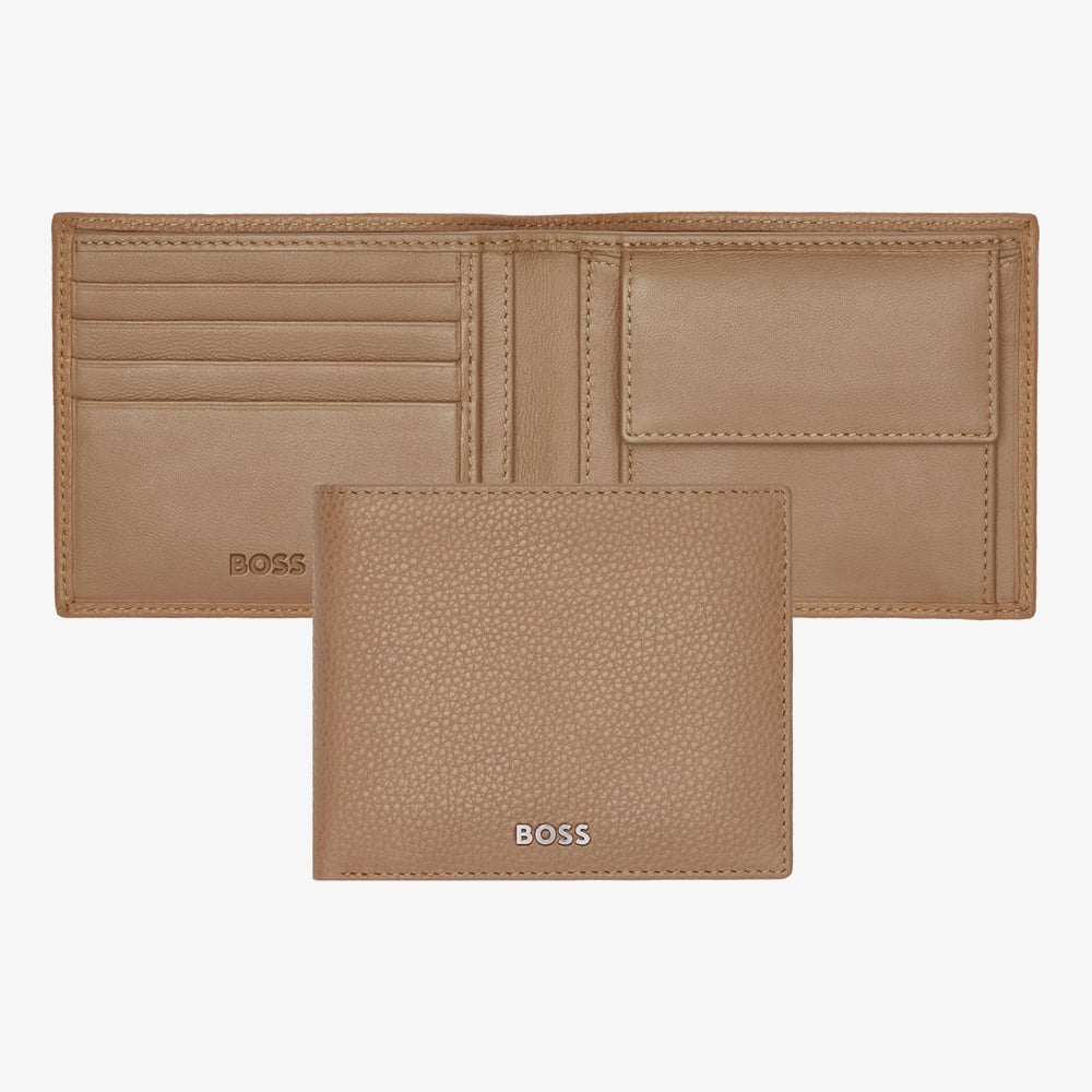 BOSS Classic Grained Camel Money Wallet Wallet HLM416X