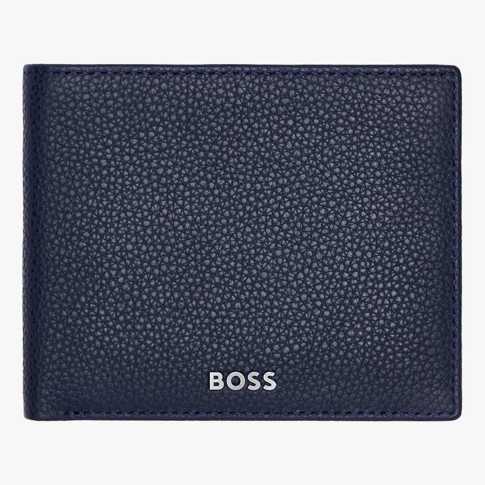 BOSS Classic Grained Navy Money Wallet Wallet HLM416N