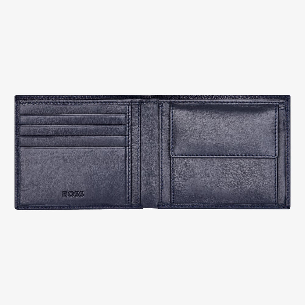 BOSS Classic Grained Navy Money Wallet Wallet HLM416N