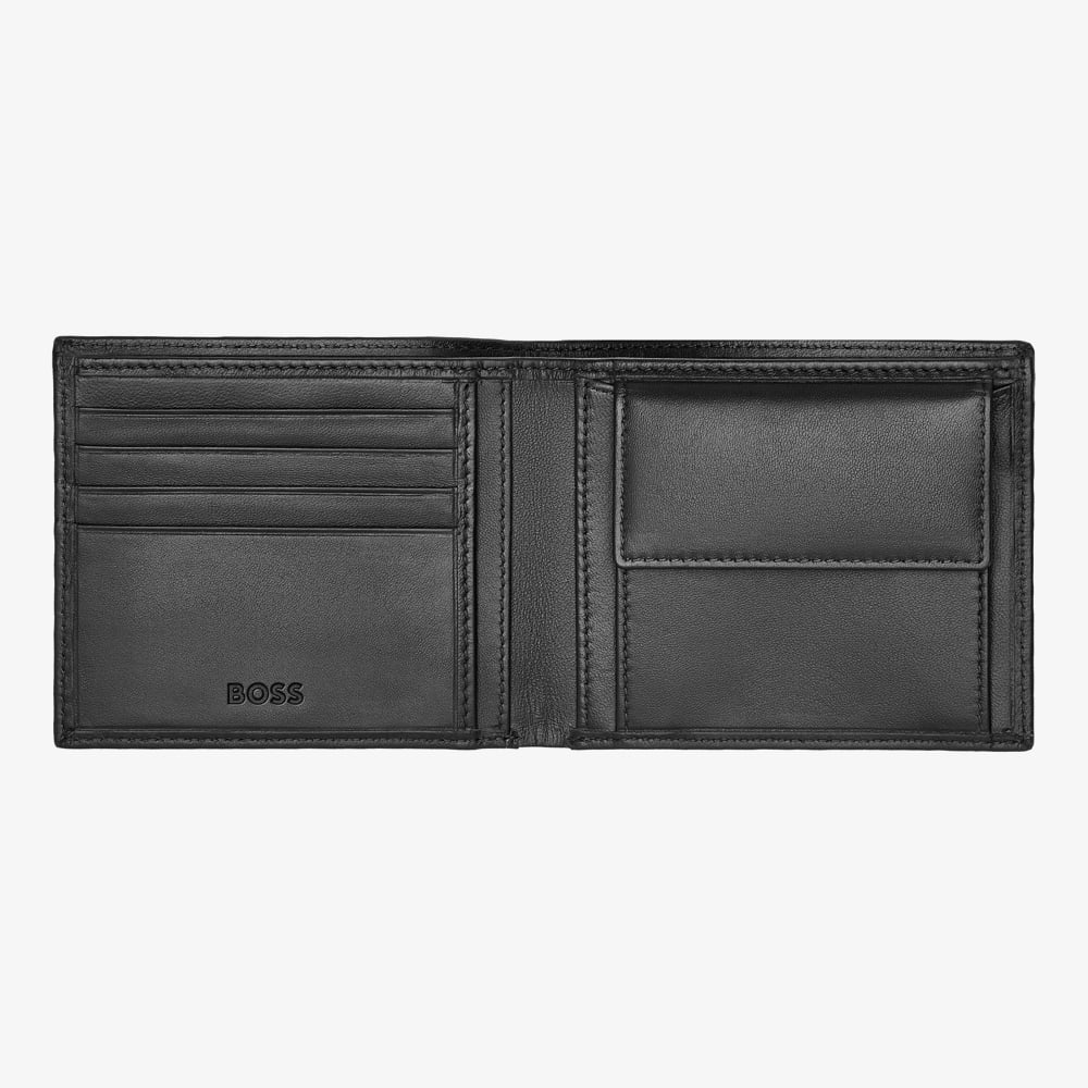 BOSS Classic Smooth Black Coins Wallet HLM403A