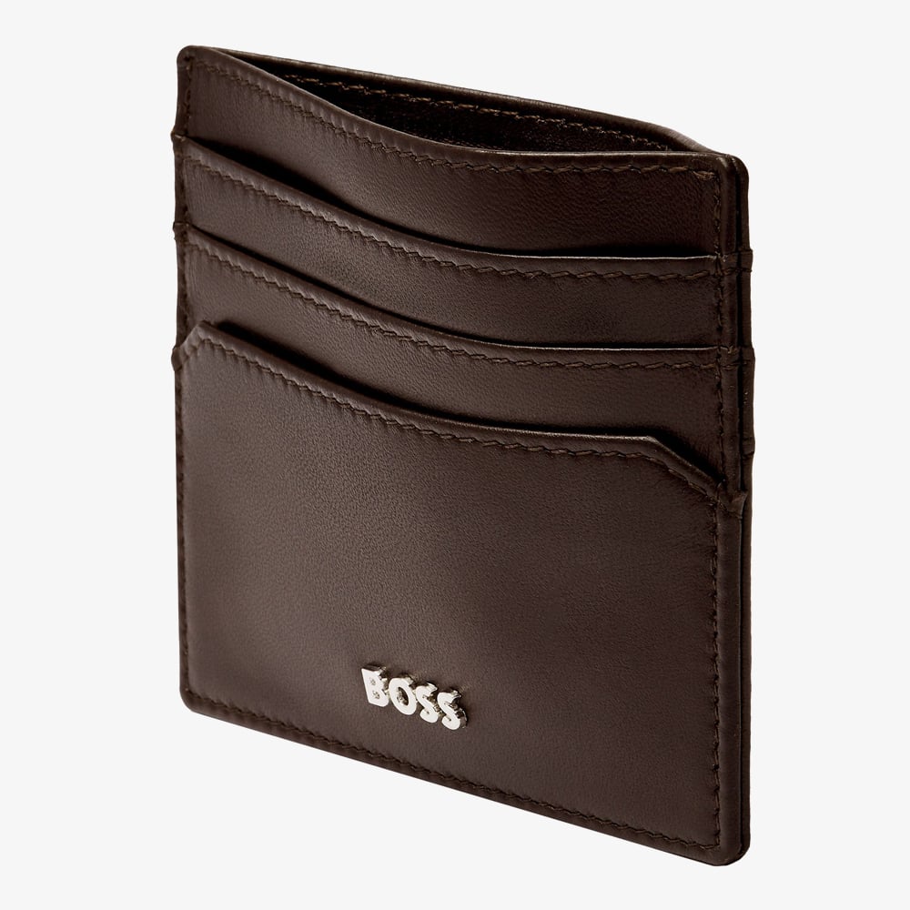 BOSS Classic Smooth Brown Card Holder Wallet HLC403Y