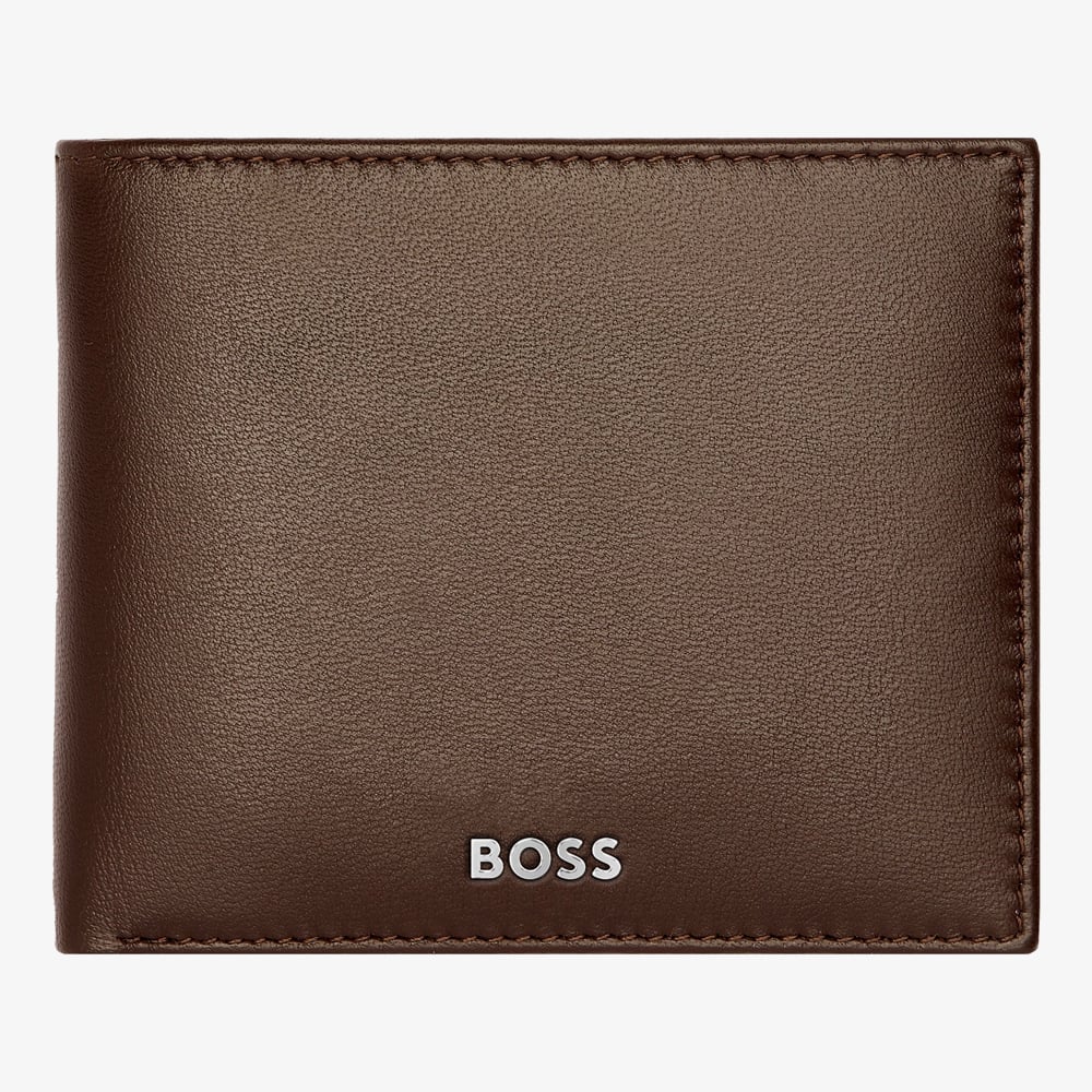 BOSS Classic Smooth Brown Coins Wallet HLM403Y